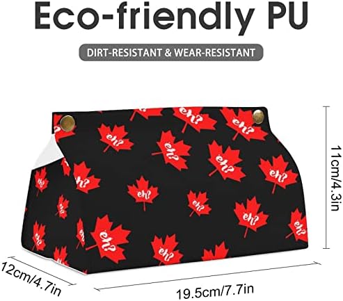 FunnyStar Eh Kanada Akçaağaç PU mendil çantası Taşınabilir Doku Kutusu Kapağı Modern saklama kutusu Banyo Gece Standları