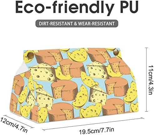 FunnyStar Peynir Desen PU mendil çantası Taşınabilir Doku Kutusu Kapağı Modern saklama kutusu Banyo Gece Standları