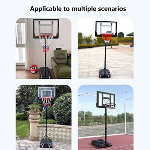 Taşınabilir basketbol potası 45 İnç Backboard ve 2 Tekerlekli, Basketbol Gol Sistemi Standı Yüksekliği Ayarlanabilir