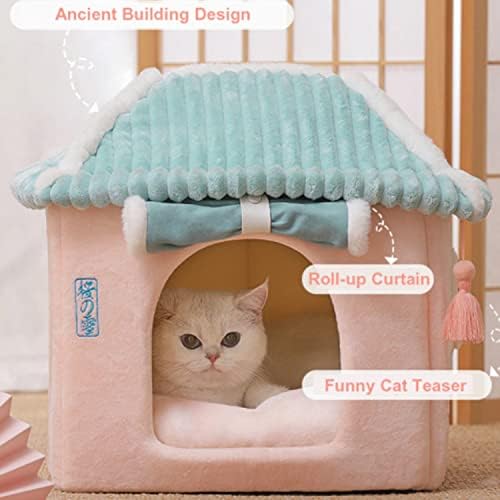 Kendinden ısınma Kedi Yatak-Sevimli Tamamen Kapalı Ev Yumuşak yatak Küçük Orta Yavru kedi için kedi köpek yatağı Pet