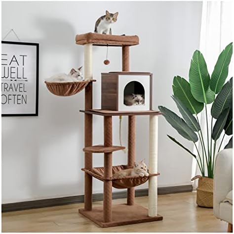 FZZDP Kedi Yavru tırmalama sütunu Ağacı Oyuncak Fare ile Üst Düzey Yatak Rahatlatıcı Scratch Sisal Oynamak için