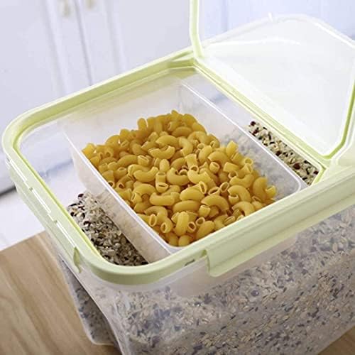 gıda saklama kabı Pirinç kabı 10 kg, pirinç saklama kutusu, mutfak saklama kutusu kapaklı konteyner, ölçü kabına sahip