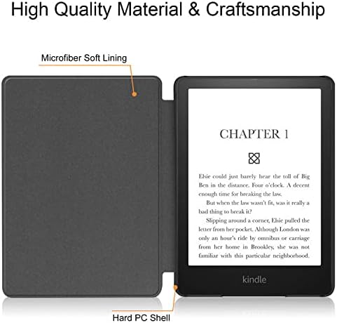 Kindle All-New 10th Generation 2019 ile Uyumlu Kılıf, Otomatik Uyandırma/Uyku Fonksiyonlu ve Manyetik Kapaklı PU Deri