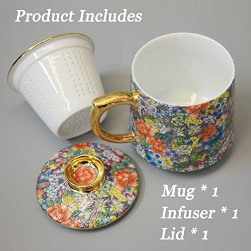 JDZjmwhc Porselen çay bardağı Kahve Kupa Demlik-Çin Jingdezhen Seramik Çay Fincanı Gevşek Yaprak Çay Demleme Sistemi