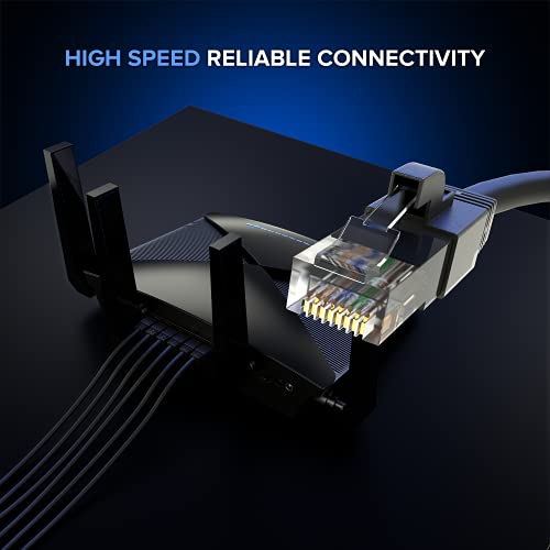 Maximm Cat 6 Ethernet Kablosu 4 Ft, (2'li Paket) Cat6 Kablosu, LAN Kablosu, İnternet Kablosu ve Ağ Kablosu-UTP (Siyah)