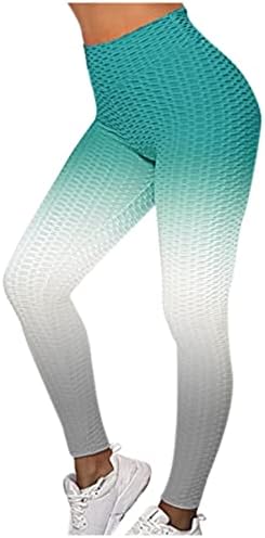 Masbird Yoga Pantolon Kadınlar için Bel Spor Artı Boyutu Egzersiz Tayt Baskılı Kontrol Batik Kapriler