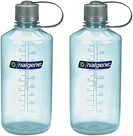 Sustain Tritan Dar Ağızlı BPA İçermeyen Su Şişesi, Seafoam, 32 oz - (2'li Paket) - Tritan 1 Litrelik Dar Ağızlı BPA