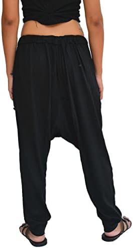 Sakoonee Rahat Harem pantolon Erkek Kadın Yoga Salonu Pantolon 2 Cepler ile Fermuar Pamuk