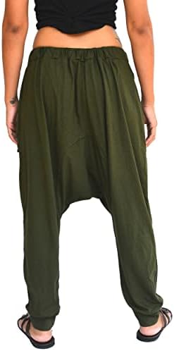 Sakoonee Rahat Harem pantolon Erkek Kadın Yoga Salonu Pantolon 2 Cepler ile Fermuar Pamuk