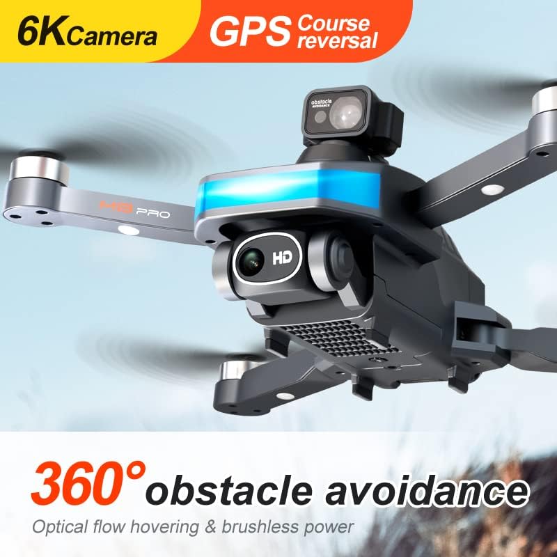 Drone 6K Çift Kamera Engellerden Kaçınma FPV Katlanabilir Profesyonel Quadcopter (3 Pil, Kaçınma ile)