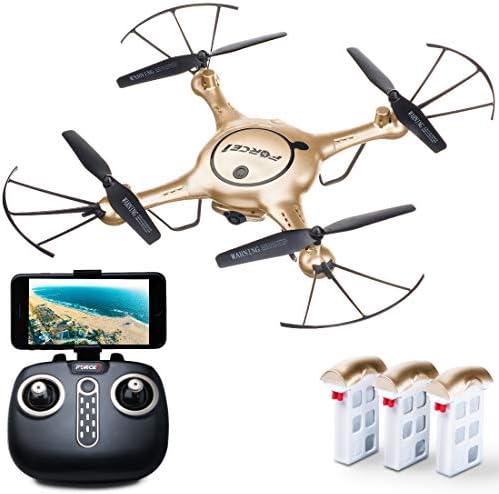 Yetişkinler ve Çocuklar için Kameralı Force1 Drones-Kameralı X5UW rc dört pervaneli helikopter Drone Canlı Video,