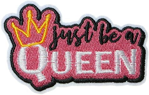 JPT-Sadece Bir Kraliçe Taç Prenses İşlemeli Aplike Demir / Yamalar üzerinde Dikmek Rozeti Sevimli Logo Yama Yelek