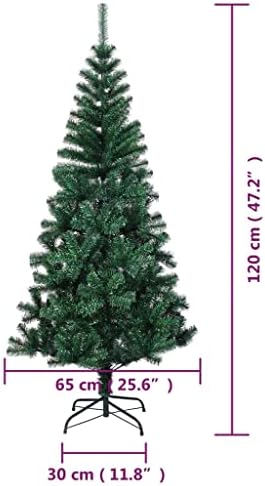 Yanardöner Uçlu vidaXL Yapay Noel Ağacı Yeşil 47.2 PVC