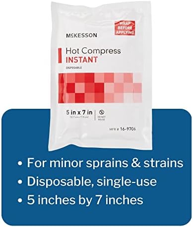 McKesson Sıcak Kompres, Anında Sıcak Paket, Tek Kullanımlık, 5 inç x 7 inç, 1 Sayım, 24 Paket, Toplam 24