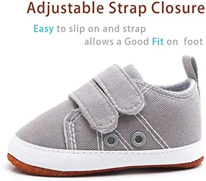 BEBARFER Bebek Erkek Kız Ayakkabı Tuval Bebek Sneakers Yumuşak Premium Deri Kaymaz Ayakkabı 0-18 Ay Yenidoğan Açık