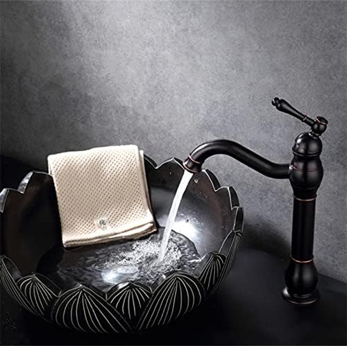 Bakır banyo muslukları Sıcak Soğuk Mikser Su Dokunun Havzası Musluklar pirinç yağı Ovuşturdu Bronz Siyah Musluk