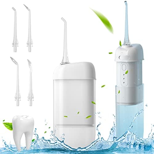 Diş duşu, USB Şarj Edilebilir Oral Irrigator Su Diş Temizleyici Çekme, Teleskopik Su Deposu, 3 Mod ve IPX7 Su Geçirmez,
