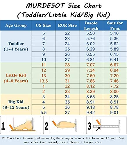 MURDESOT Çocuk Ayakkabı Toddler Erkek Kız Atletik Koşu Spor Kayış Sneakers Toddler/Küçük Çocuk / Büyük Çocuk
