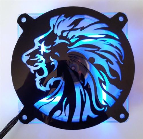Inspired Lazer tasarım Özel Akrilik aslan kafası bilgisayar fanı ızgara 92mm