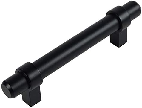 Cosmas 25 Paket 161-3. 5 FB Düz Siyah Çağdaş Bar dolap kulpu Çekme - 3-1/2 inç (89mm) delik Merkezleri