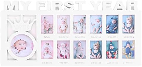 Yenidoğan Fotoğraf Çerçevesi Dayanıklı Cilalı 12 Küçük Resim Çerçeveleri Kayıt bebeğin Aylık Büyüme Bebek Fotoğraf