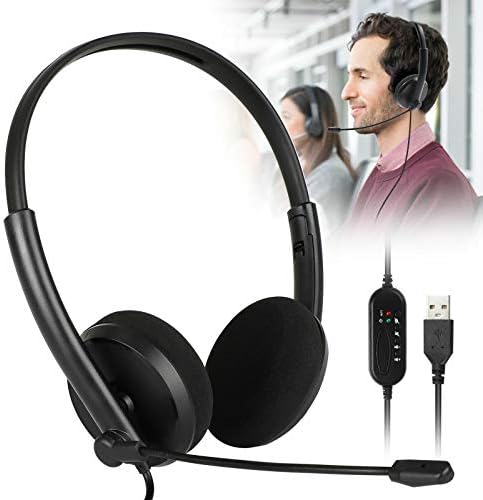 Gürültü Önleyici USB Mikrofonlu Kulaklık Çağrı Merkezi Ofis Kablolu Kulaklıklar My GMR01