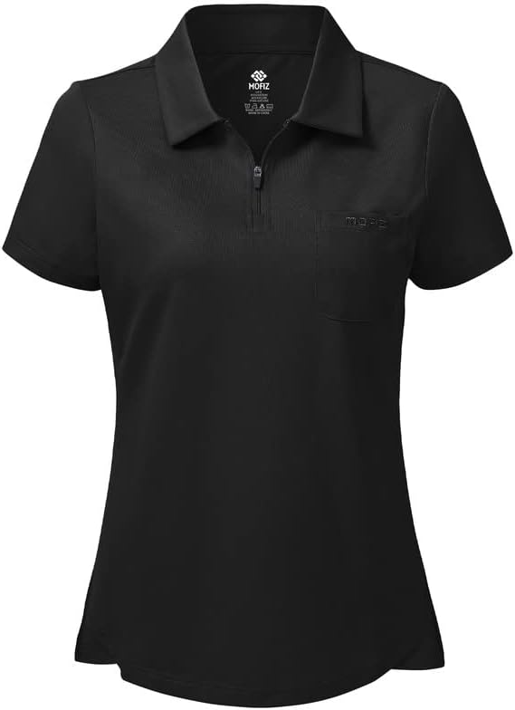 Kadın Kısa Kollu Polo golf gömlekleri Giyim Hızlı Kuru Atletik Gömlek Tenis Spor Üstleri fermuarlı cebi ile