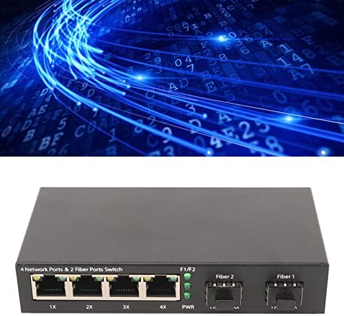 Ethernet Anahtarı, Tam Yarım Dubleks 10 100 1000M Tak ve Çalıştır 6 Port SFP Fiber Anahtarı Kendinden Uyarlamalı 120km