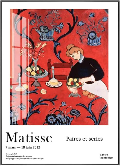 İskandinav Oturma Odası Yağlıboya kırmızı Dekoratif Boyama Matisse Beast Sundurma Sanat Asılı Boyama Soyut Yaratıcı