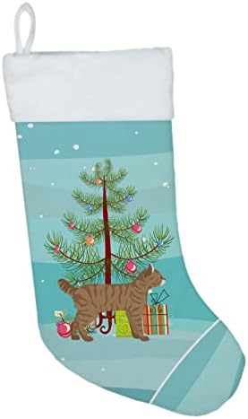 Caroline Hazineleri CK4630CS Highlander Lynx 1 Kedi Merry Christmas Noel Çorap, Şömine Asılı Çorap Noel Sezon Parti