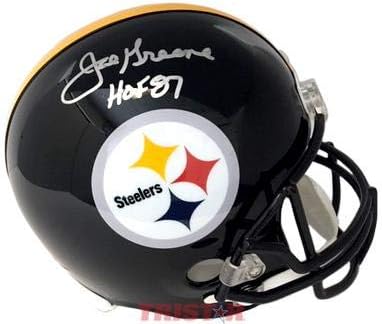 Joe Greene İmzalı Pittsburgh Steelers Tam Boy Kask Yazılı HOF 87 İmzalı NFL Kaskları