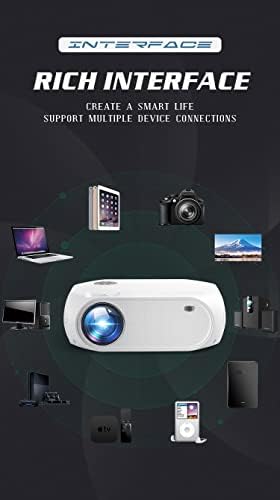 Dizüstü Projektör Bilgisayar Projektör WiFi Taşınabilir Projektör Yükseltme 1080 P için Ev Açık Film Zoom ile Android