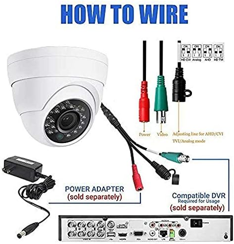 2MP Dome TVI CCTV Gözetim Güvenlik Koaksiyel Kamera ile Görünür Beyaz LED, 24/7 Tam Renkli Gece Görüş, destek Analog