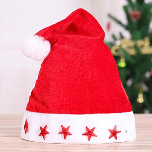 Amosfun Peluş Noel baba şapkası Noel Noel Baba şapkası Tatil parti şapkaları Noel Noel Baba Şapkası Noel Yeni Yıl