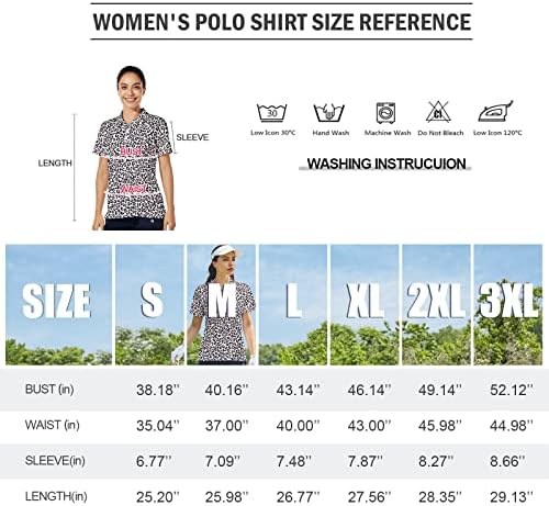 Hispotim kadın Kısa Kollu POLO GÖMLEK Hafif Baskılı golf gömlekleri Hızlı Kuru Egzersiz Golf polo gömlekleri