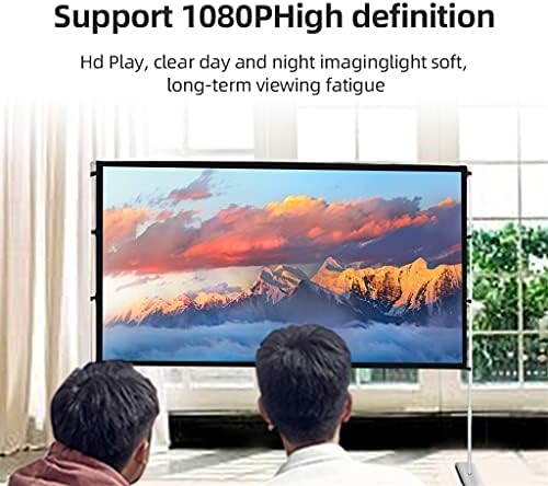 ZHUHW projektör açık Anti-ışık ve kazanç koruma katlanır ekran 16: 9 84 100 120 İnç ev konsolu perde (Boyut: 60 inç)
