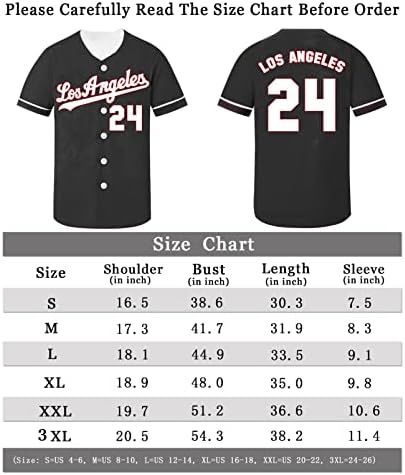 TIFIYA Los Angeles 99/22/23/24 Baskılı Beyzbol Forması LA Beyzbol Takımı Gömlek Erkekler / Kadınlar / Genç