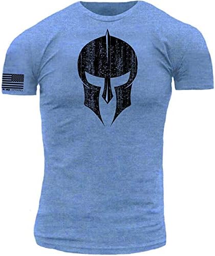 Sıkıntılı Spartan Hoplit Savaşçı Premium Performans Karışımı Atletik sağlıklı tişört