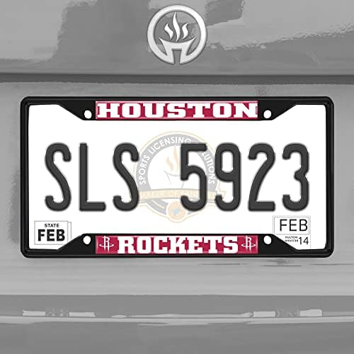 FANMATS 31331 Houston Rockets Metal Plaka Çerçevesi Siyah Kaplama