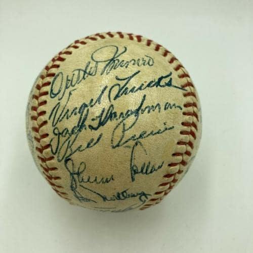 1957 Chicago White Sox Takımı ile İmzalı Beyzbol İmzaladı Nellie Fox - İmzalı Beyzbol Topları