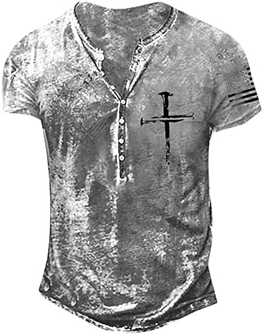 Erkekler Rahat T Shirt Üstleri V Boyun Düğmesi 2023 Moda Rahat Yaz Tees Baskılı Kısa Kollu Slim Fit Bluz