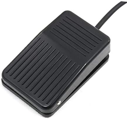 X-DREE Siyah 2 M Kablo NO NC Anlık Ayak Pedal pedal anahtarı AC 250 V 10A(2 M Cavo NO NC İnterruttore bir pedale bir