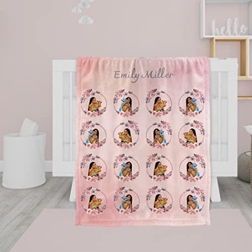 Angeline Çocuklar ABD Yapımı Kişiselleştirilmiş Bebek Battaniyeleri, Poncahotas Etnik Kraliçe Bebek Battaniyesi, Doğum