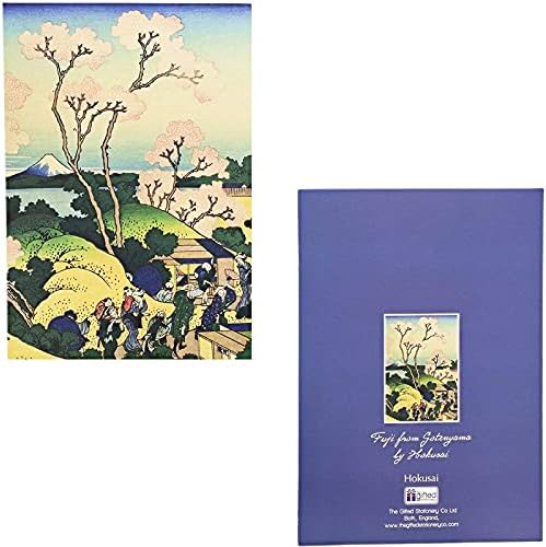 Zarflı Hokusai Tebrik Kartları, Kutulu Japon Kırtasiye Malzemeleri (3. 5x5 İnç, 36'lı Paket)