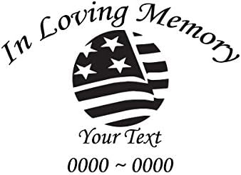Sevgi Dolu Hafıza Çıkartmasında Amerikan Bayrağı Çemberi