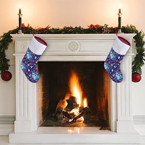 Güzel Grafik Kimyasal Noel Çorap Asılı Çorap Baskı Noel Ağacı Şömine Süslemeleri