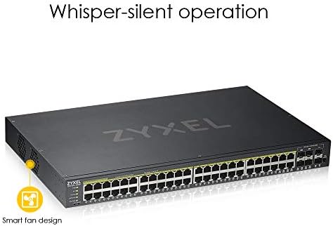 ZYXEL 50 Portlu PoE Switch Gigabit Ethernet Smart (GS1920-48HPV2) - Yönetilen, 48x PoE+ @ 375W, 4x SFP, İsteğe Bağlı