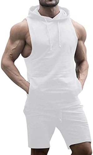 Bmısegm Erkek Takım elbise slim fit uzun kollu erkek gömlek erkek İlkbahar Yaz 2 Parça Plaj Kolsuz Gömlek Tankı Üstleri