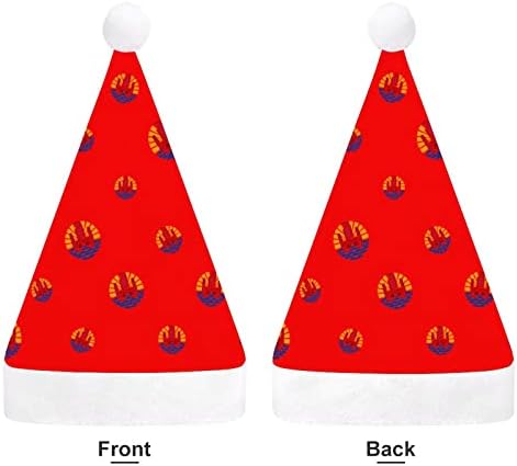 Ceket Kolları Fransız Polinezyası Komik Noel Şapka Noel Baba Şapkaları Kısa Peluş Beyaz Manşetleri Noel Tatil Partisi