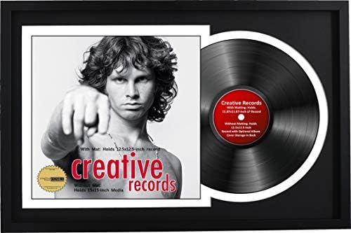 Yaratıcı Resim Çerçeveleri 16 x 24 Müzik Kutusu Kayıt Çerçevesi Çift Siyah-Beyaz Paspas Görüntüler Albüm Kapağı 33